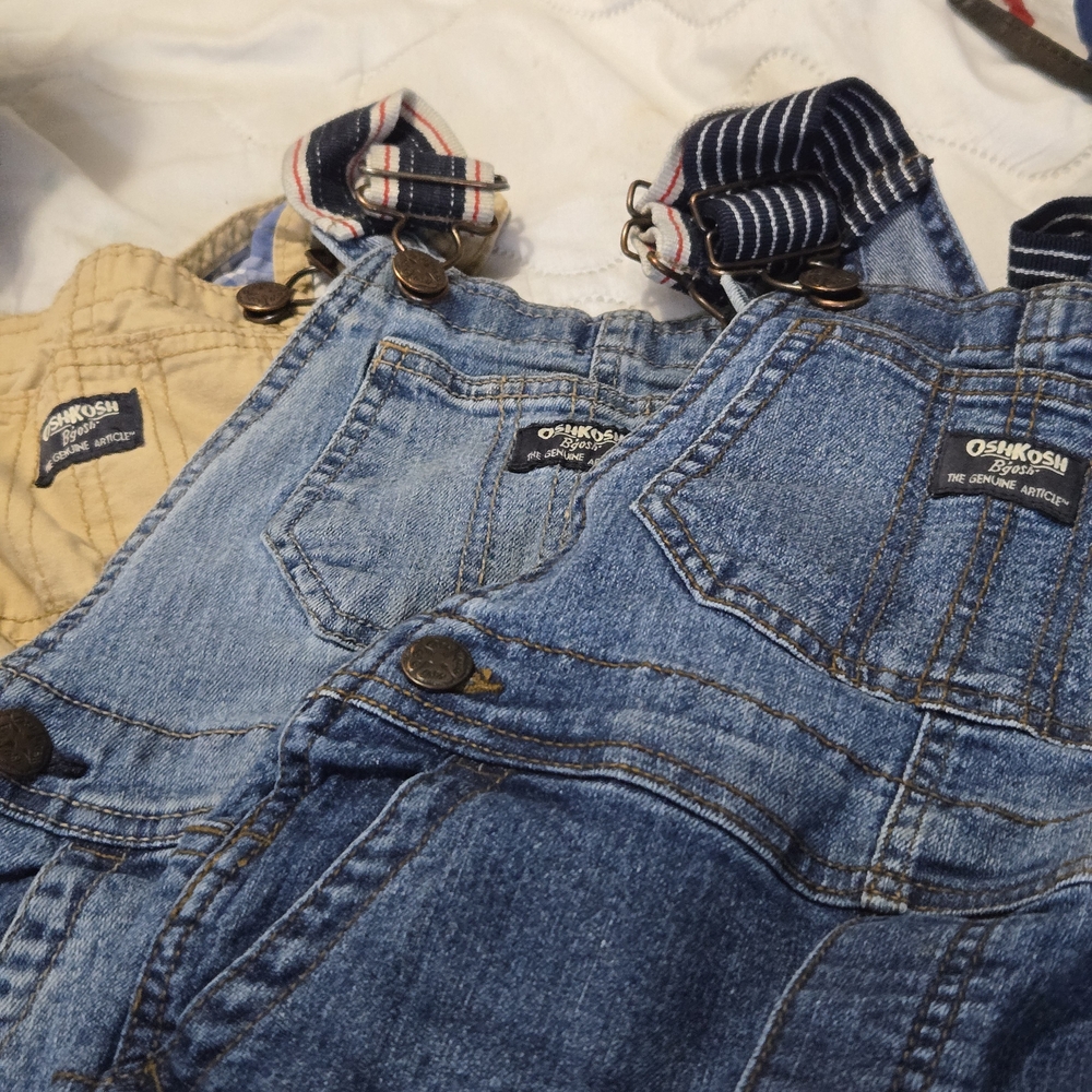 OshKosh B'gosh Denim and Khaki Kids Overalls